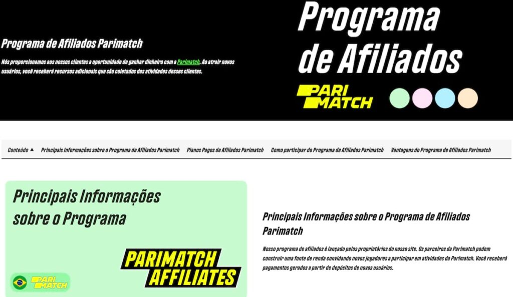 Programa de Afiliados Parimatch