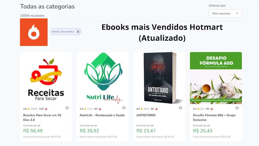 Ebooks mais Vendidos Hotmart (Atualizado)