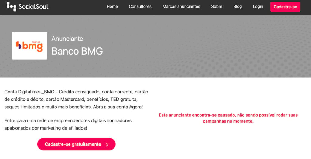 Afiliado Banco BMG